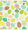 seamless pattern of easter eggs vector image