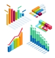 chart and graphic isometric business diagram data vector image