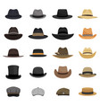 different male hats vector image