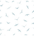 seamless pattern with gulls on white background vector image