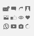 social network icon set vector image