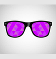 sunglasses with polygons abstract geometric vector image vector image