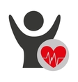 avatar silhouette athlete icon vector image vector image