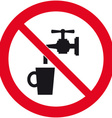 non drinking water safety sign vector image vector image