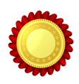 red and gold rosette vector image