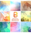 set of abstract polygonal background vector image
