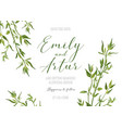 wedding floral invite save the date rustic design vector image