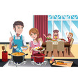 family dinner vector image vector image