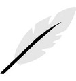 feather icon isolated on background vector image vector image