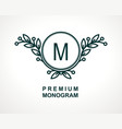 premium monogram template for your emblems logos vector image vector image