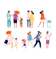 pregnant characters woman happy mother couple vector image vector image