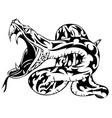 snake tattoo design vector image vector image