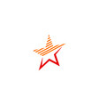 star stripe logo vector image