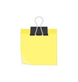 paper clip and notepaper vector image