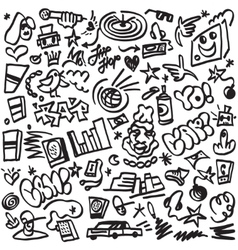 Rap doodles Royalty Free Vector Image - VectorStock