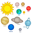 set of isolated planet solar system vector image vector image