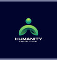 logo human gradient colorful style vector image vector image