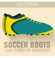flat sport soccer boots icon background concept vector image vector image