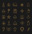 merry christmas icons vector image