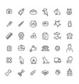 outline web icon set - pet pet shop vector image