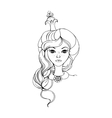 princess on a white background vector image vector image