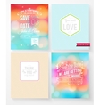 set of wedding invitation templates vector image vector image