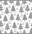 abstract christmas tree seamless pattern winter vector image vector image