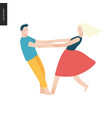 bright people portraits - young couple vector image