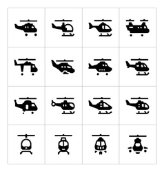 set icons of helicopters vector image vector image