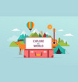 travel and tourism concept design with open vector image