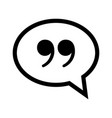 double quotation speech bubble or mention vector image