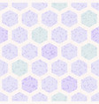 seamless pattern with textured hexagons vector image vector image