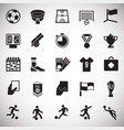 soccer icons set on white background for graphic vector image