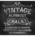 vintage chalk alphabetical set vector image