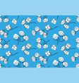 cotton blossom flowers pattern endless vector image vector image