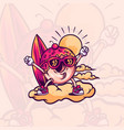 donuts in summer vacation vector image vector image