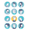 material cartoon avatars trendy characters vector image