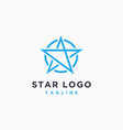 minimalist star logo icon on white background vector image vector image