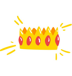 Royal crown gold velvet realistic Royalty Free Vector Image