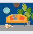 interior cozy cute room vector image