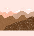 abstract pink and brown mountains landscape vector image vector image
