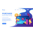 debit cardconcept landing page vector image vector image