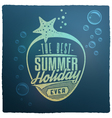 summer holidays related vintage label vector image