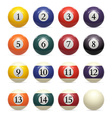 billiard balls vector image