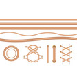 different types of rope set vector image vector image