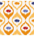 seamless geometric pattern ikat fabric style vector image