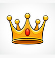 crown on white background vector image