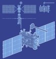 hidetailed gps satellite vector image