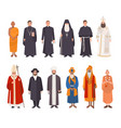 set of religion people different characters vector image vector image