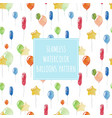 watercolor balloons seamless holiday pattern vector image